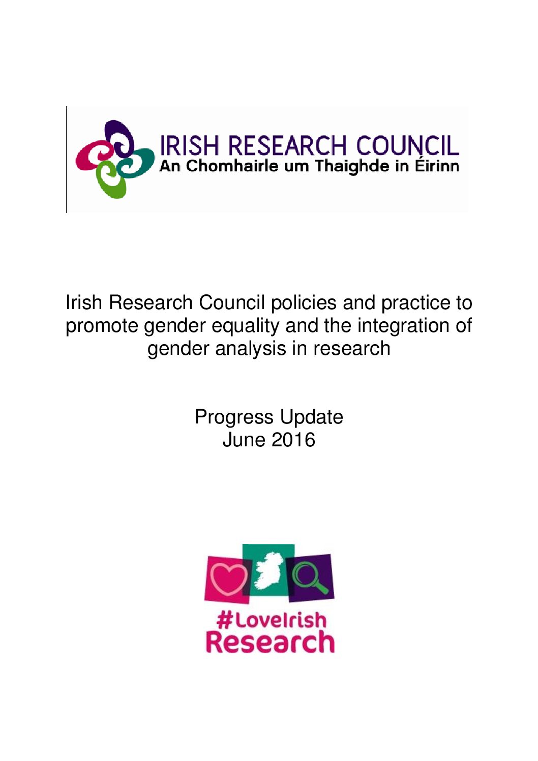 Promoting Gender Equality and the Integration of Gender Analysis in Research