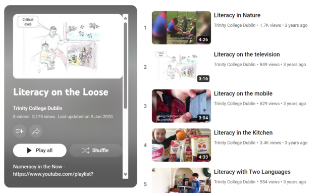 Screengrab of Literacy on the Loose YouTube channel