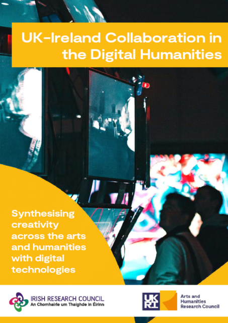 Front cover of AHRC IRC Digital Humanities brochure