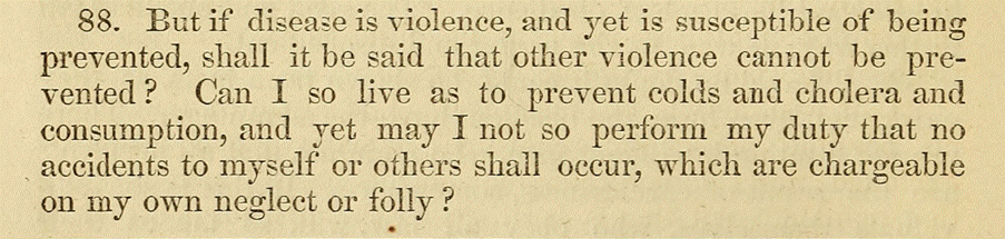 Image of text of quote by William A Allcott, The Law of Health 1857